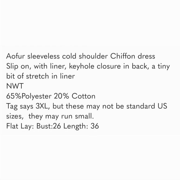 NWT Aofur Boho Chiffon Mini Dress, Cold Shoulder Crochet Lace Tunic - Picture 11 of 11